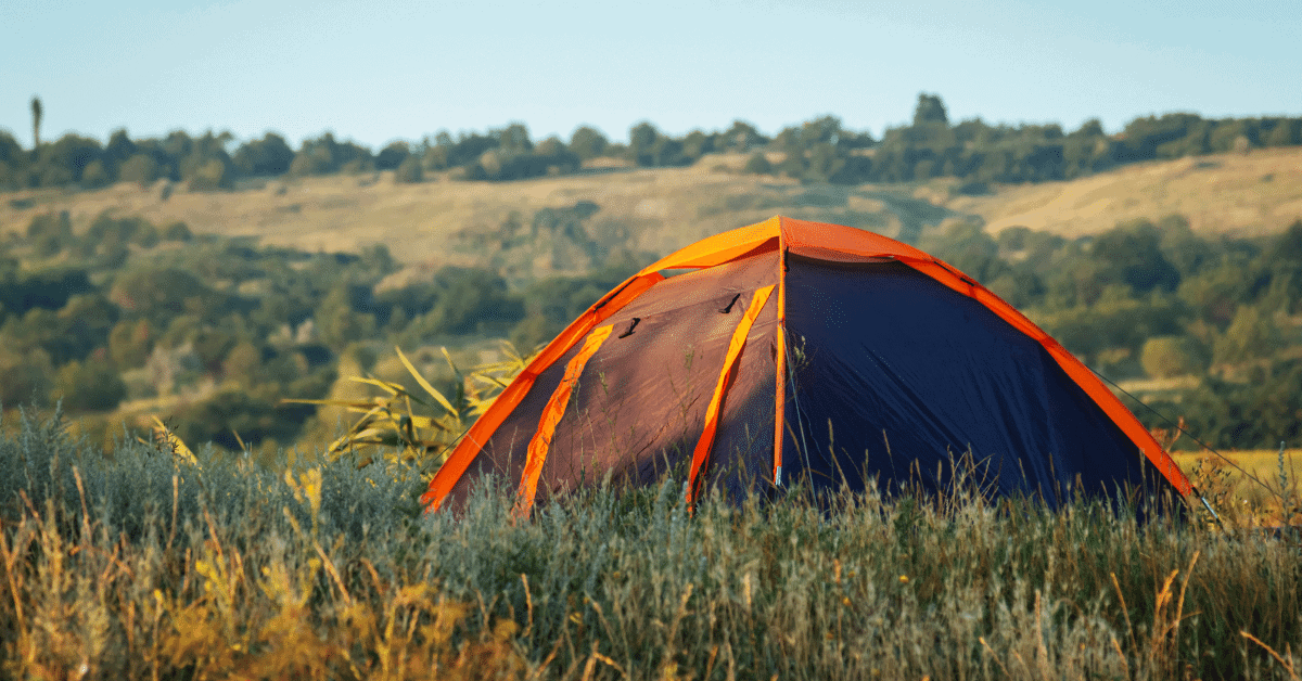 a tent in the sun