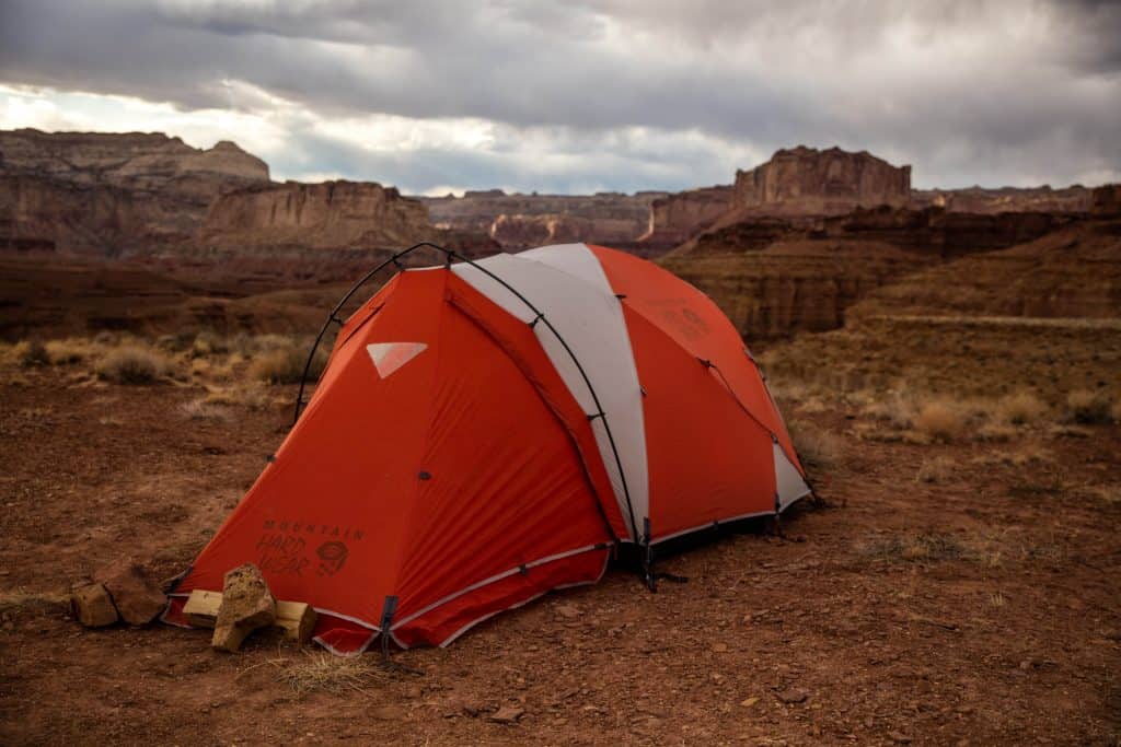 tent in a desert