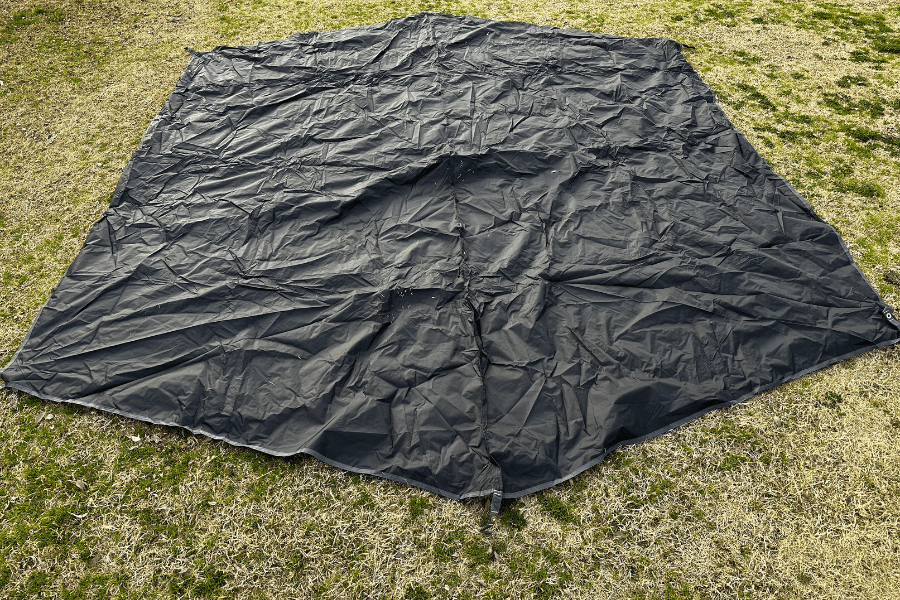 Hexagon Hammock Tarp Laid Out on the Ground