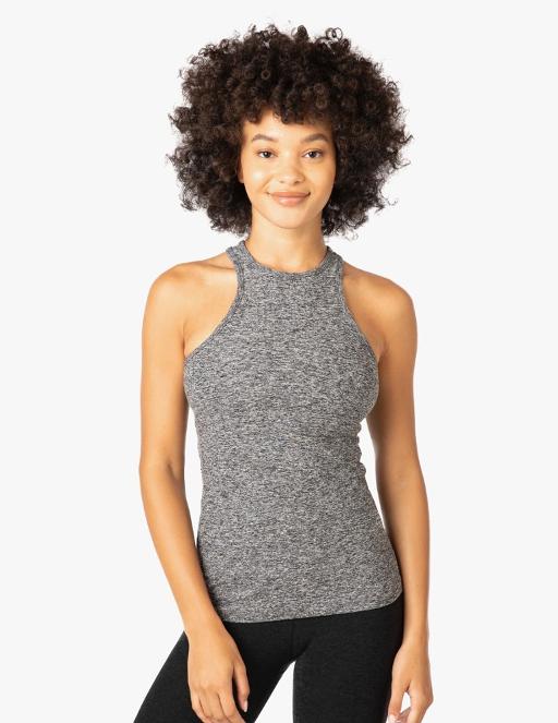 Beyond Yoga Slim Racerback Cropped Tank - Chai