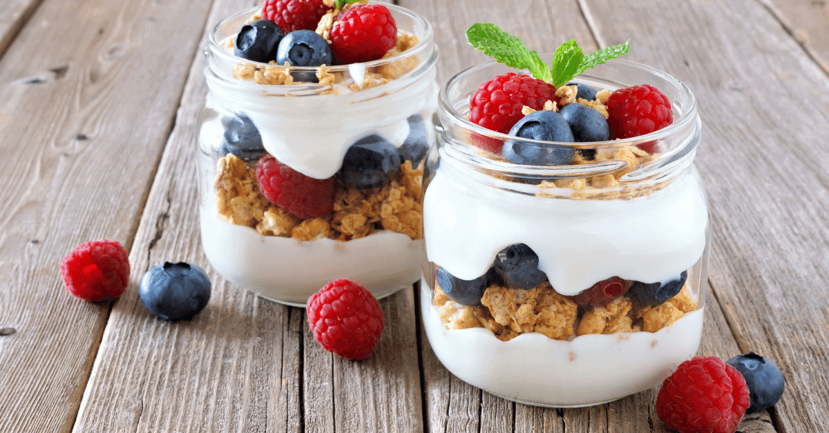 2 mason jar parfaits