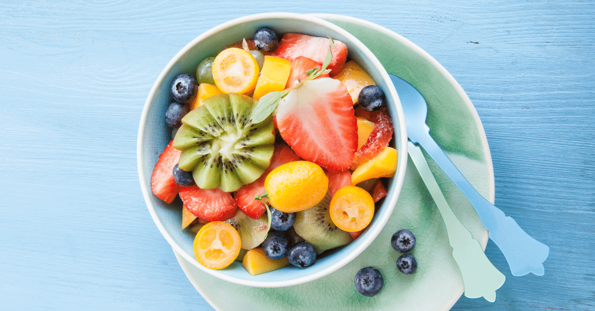 a bowl of fruit salad