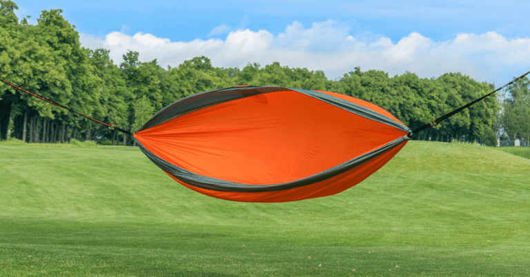 an orange hammock