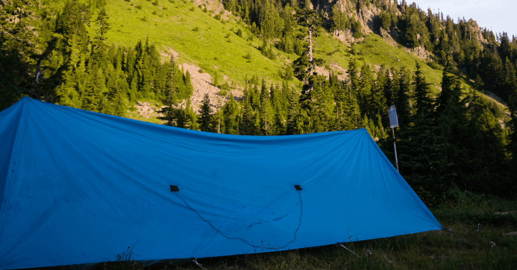 a diy tarp camping tent