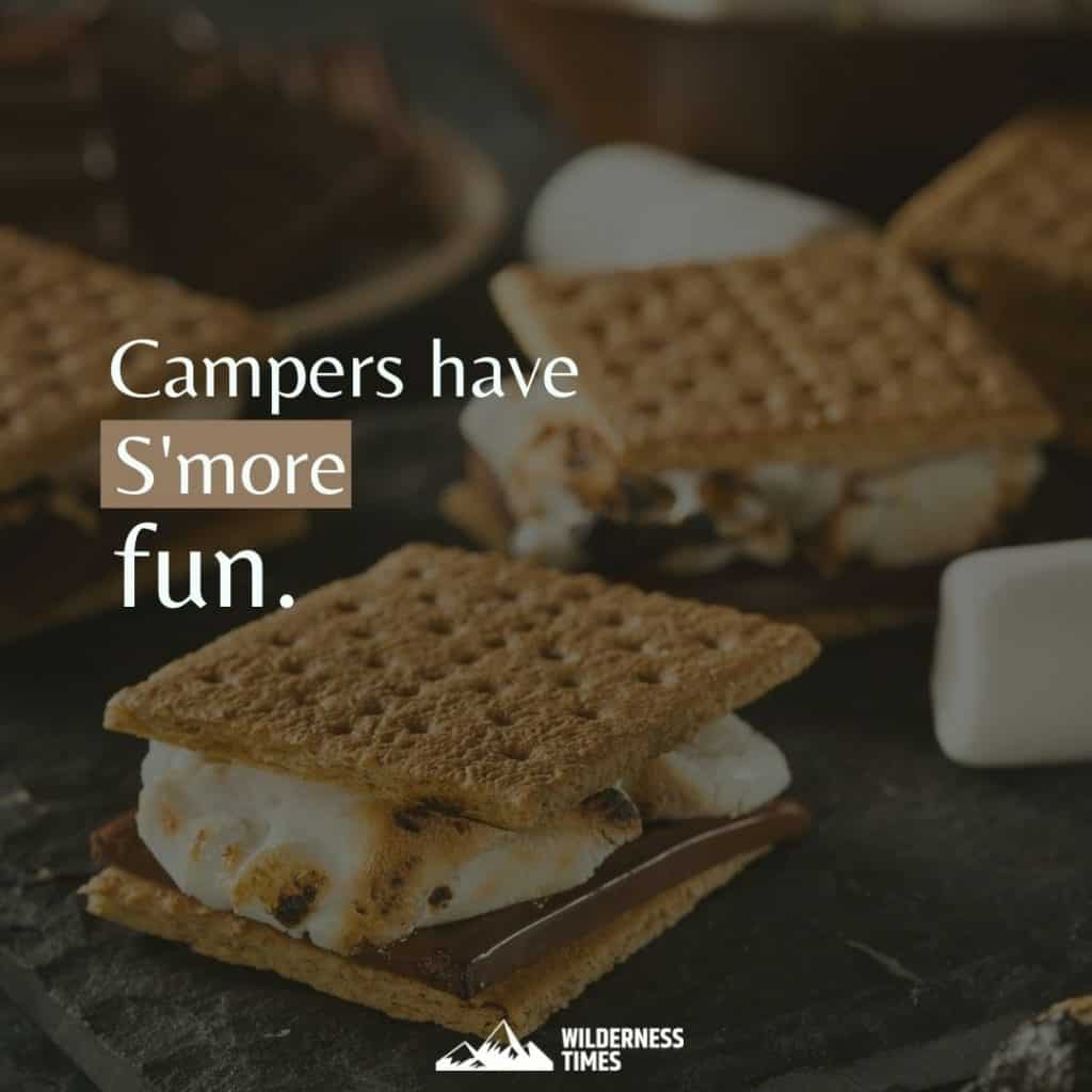 Camping Quote - Campers have s'more fun
