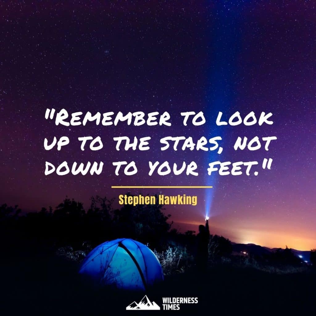 Camping Quote - Stephen Hawking Quote