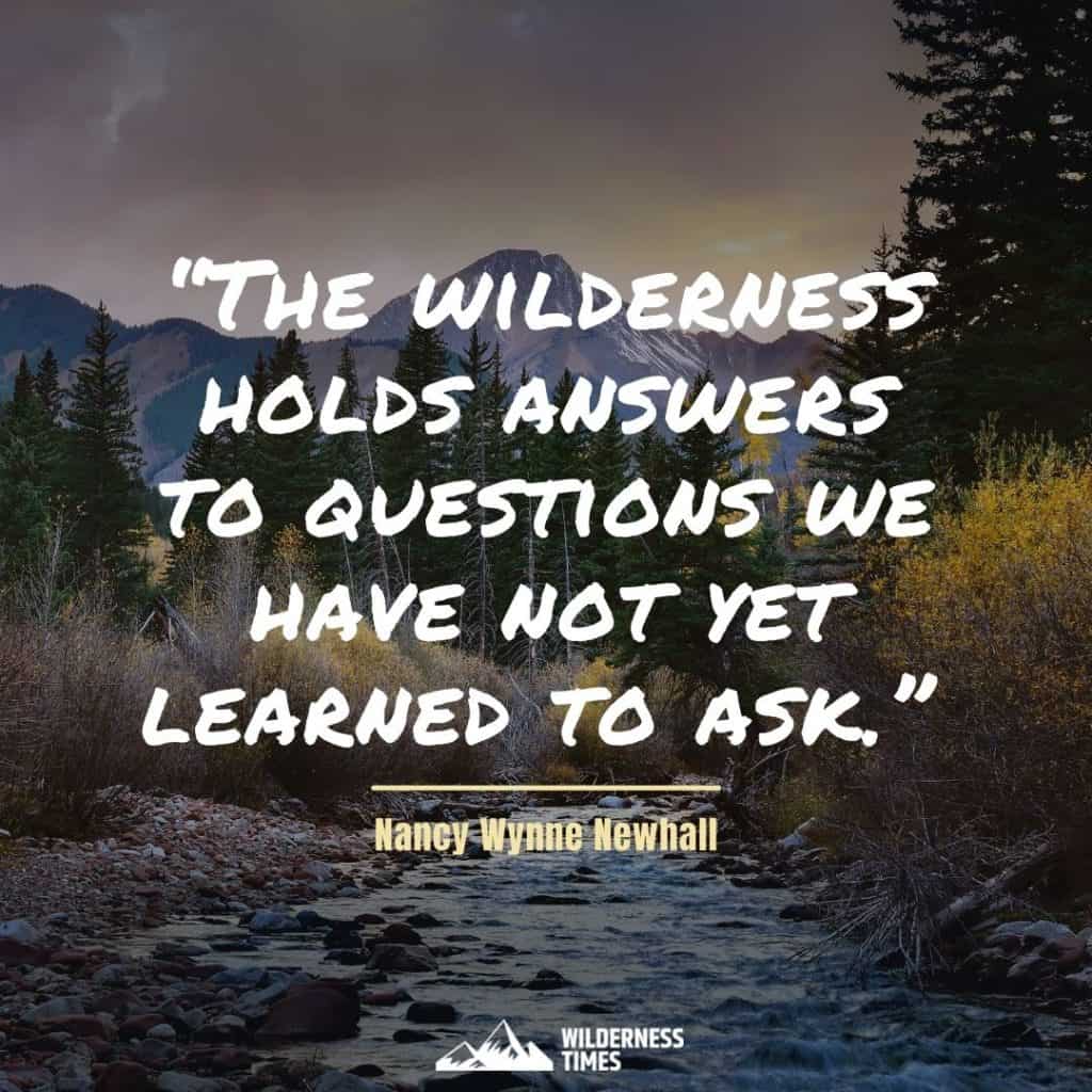 Camping Quote - Wilderness Quote - Nancy Wynne Newhall
