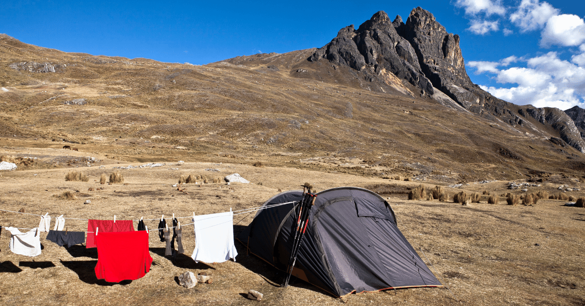 tent in the mountains