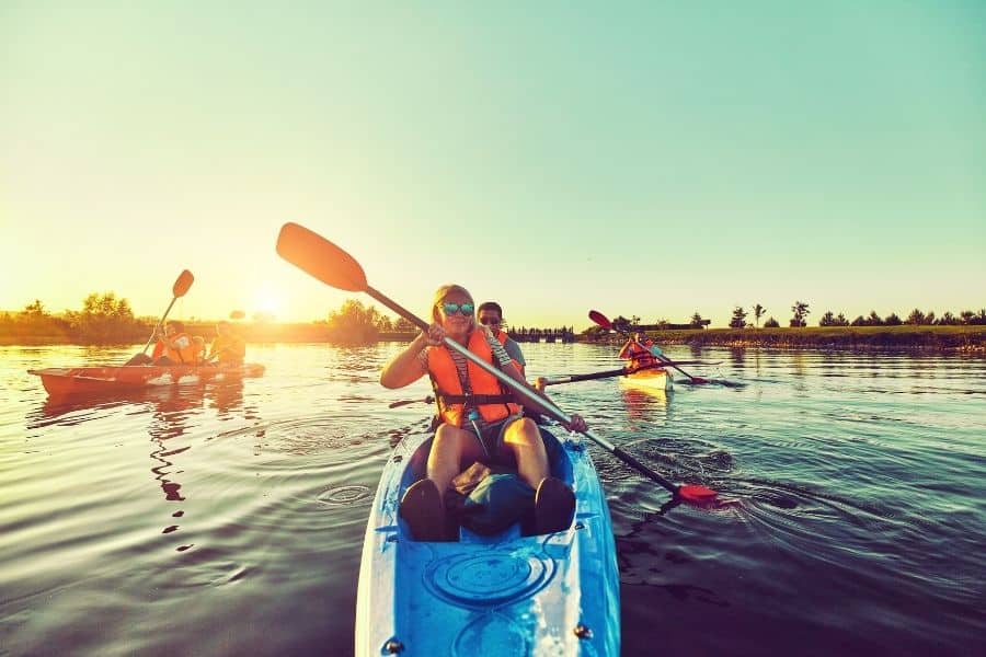 Kayaking is a great camping activity