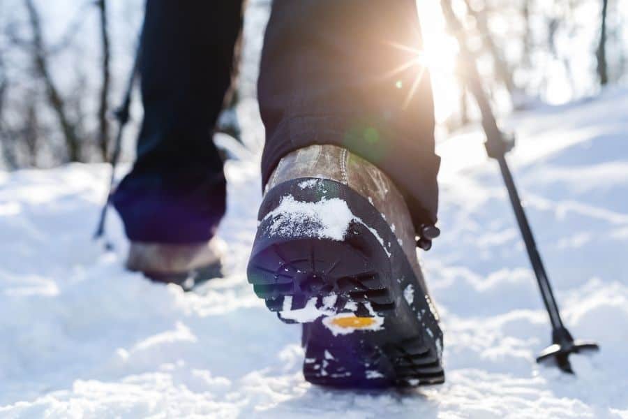 Hiking boots snow traction