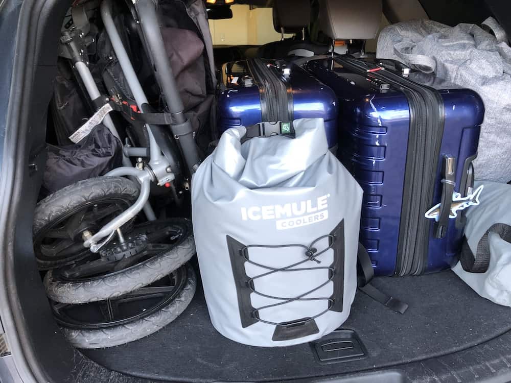 IceMule Pro 23L in the back of an SUV