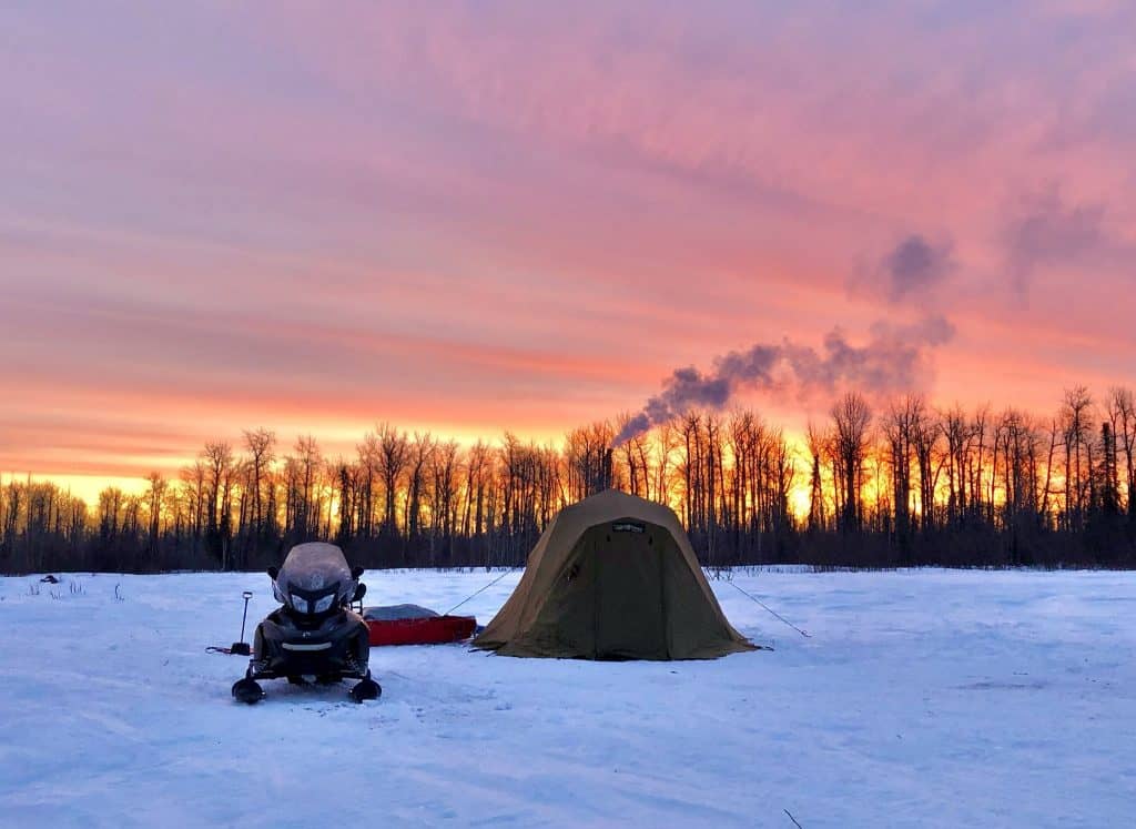 Raised in Alaska - Snowmobile:Tent