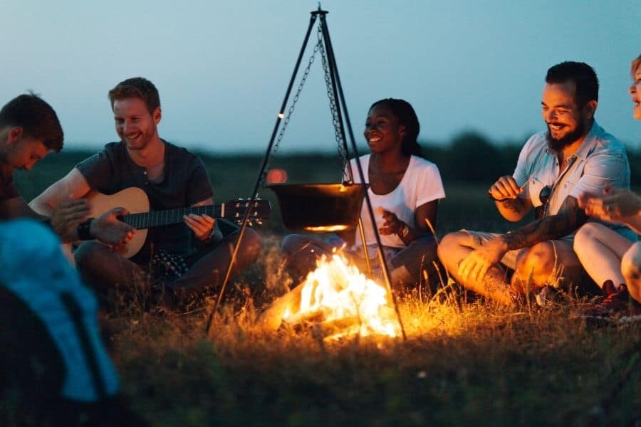 Singing Songs Around a Campfire