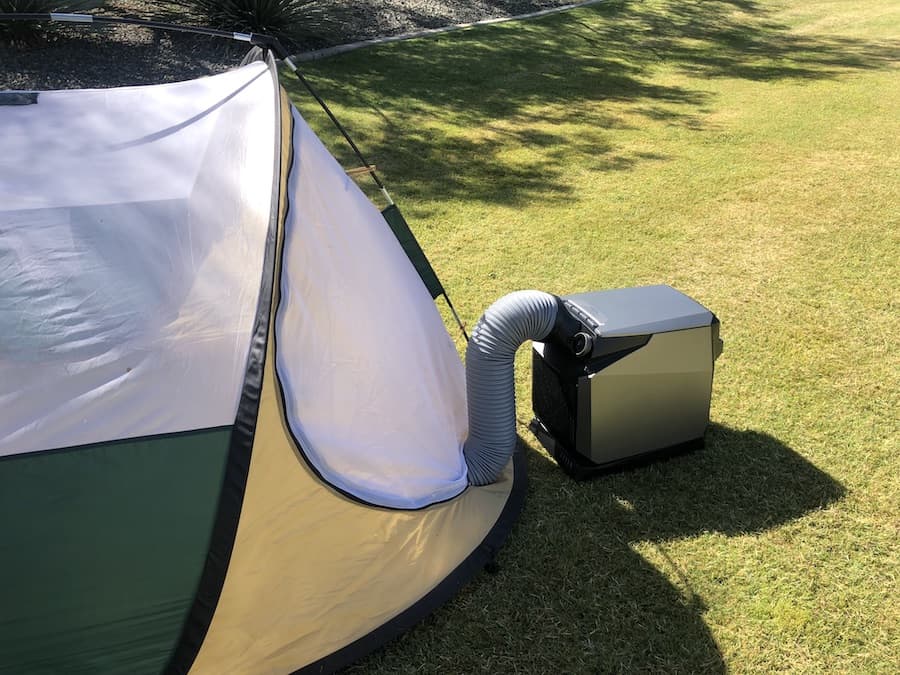 EcoFlow Wave Cooling a Tent from Outside