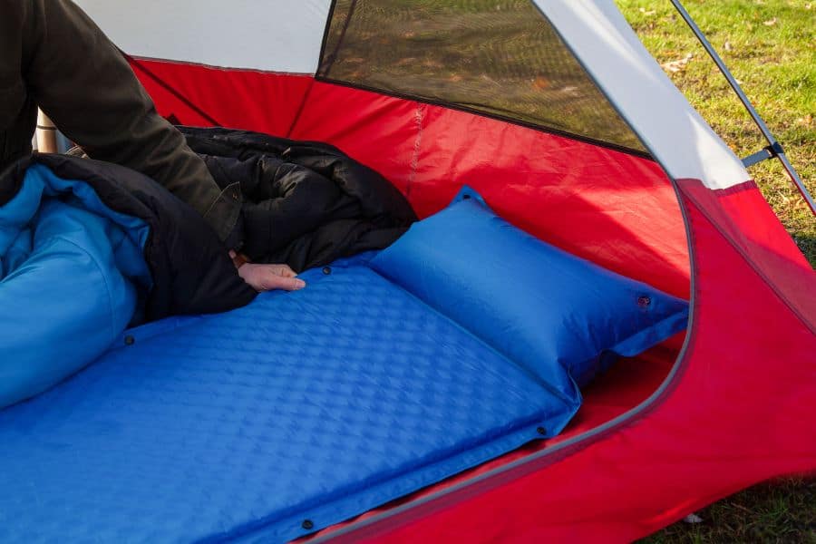 Setup your bed in a tent