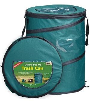 33-Gallon Outdoor Pop-Up Garbage Can - Collapsible Trash Can and