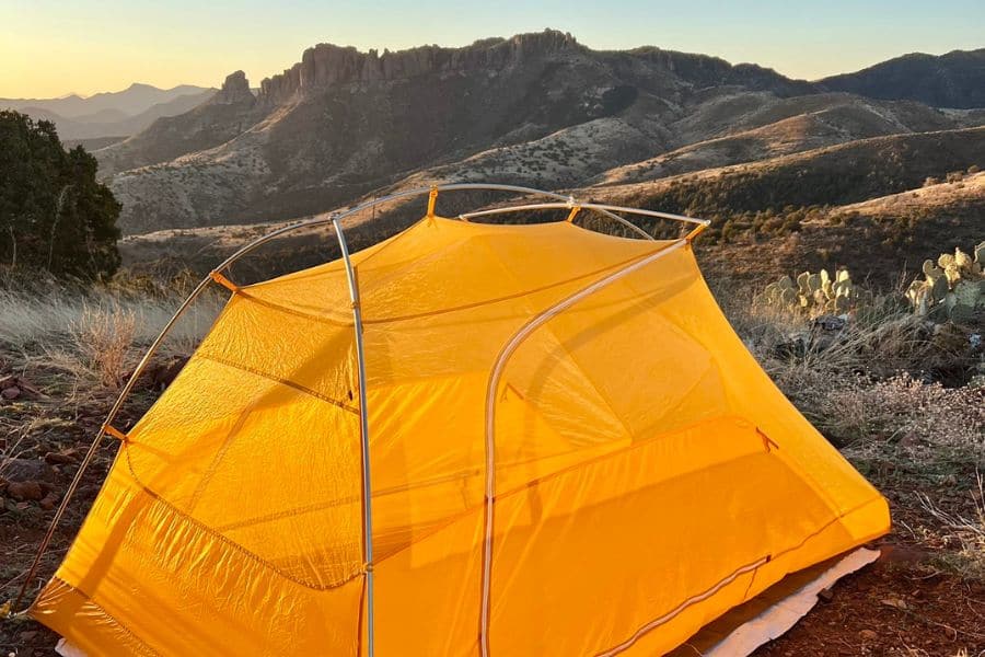 2-person Big Agnes tent on the Arizona Trail backpacking trip