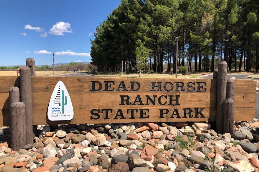 Dead Horse Ranch State Park Sign