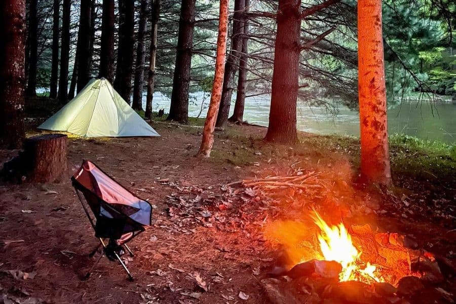 Fire ring in the national forest