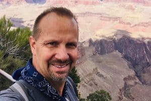 Arizona-based adventure writer Paul Fiarkoski at the Grand Canyon