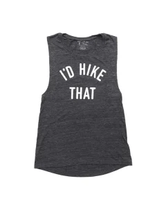 I'd Hike That Women's Muscle Tank | Charcoal Grey