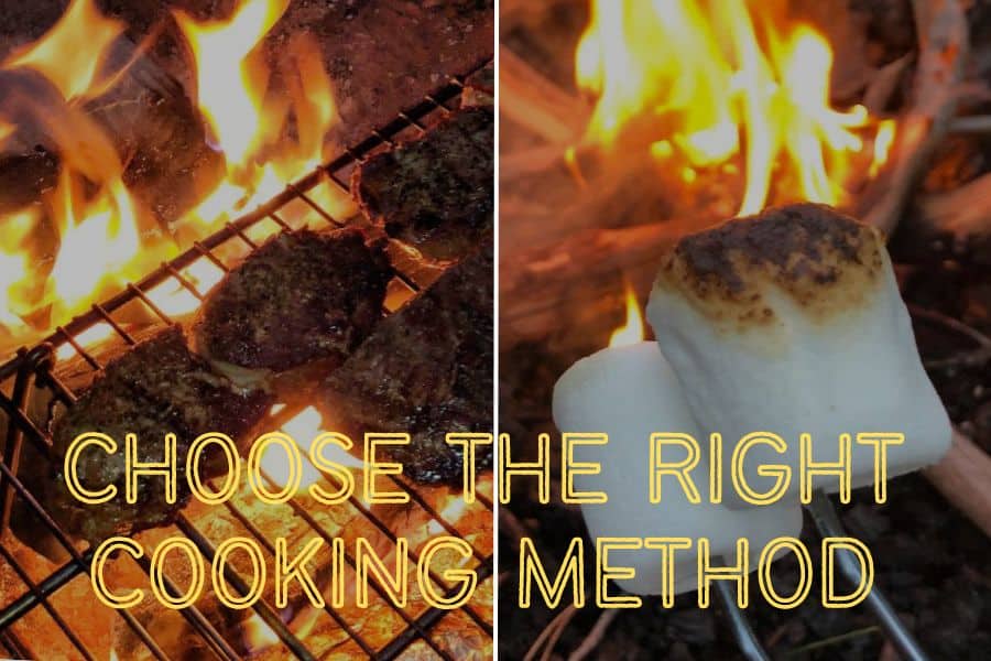 make sure to choose right cooking method