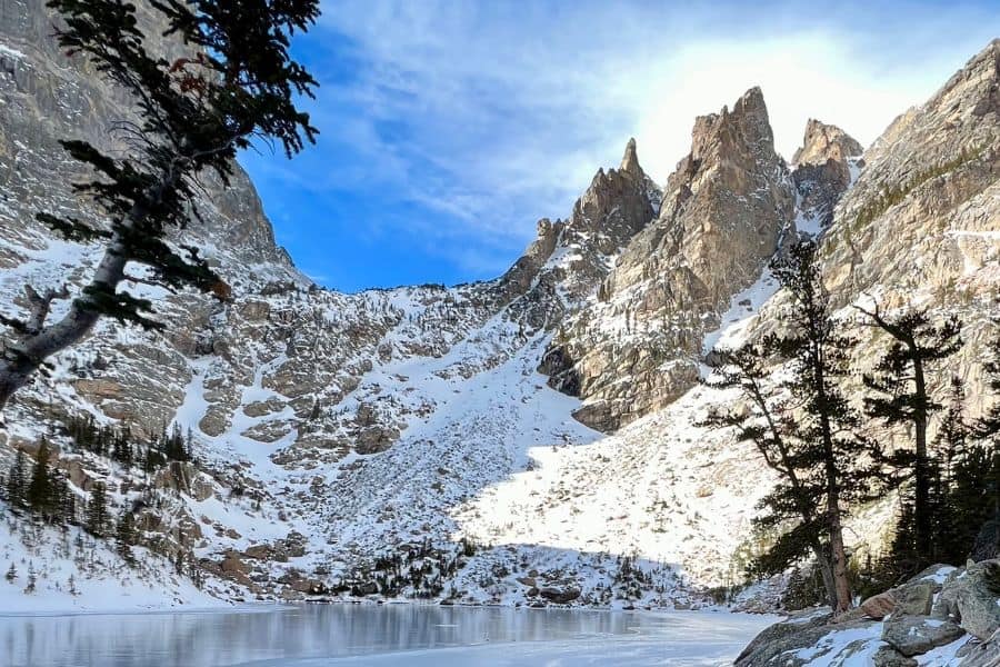 A winter hike to Emerald Lake in Rocky Mountain National Park