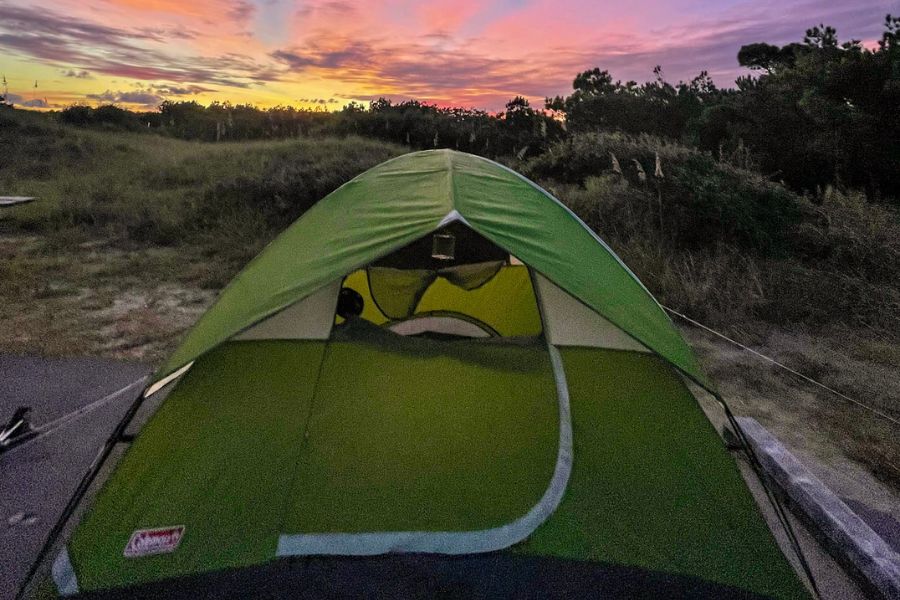 Coleman Sundome Tent at Sunset