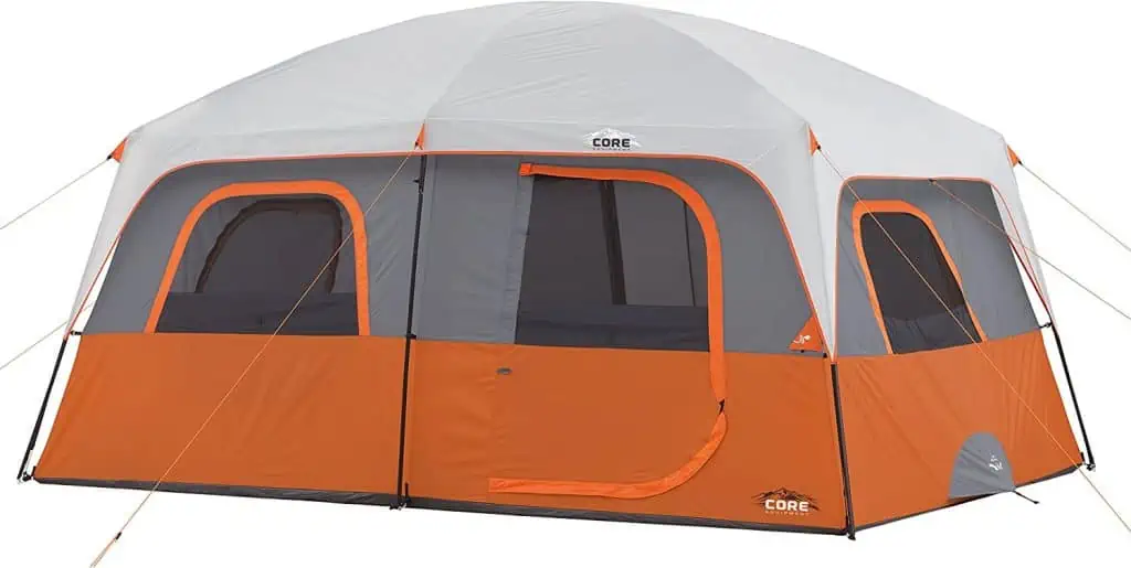 core person straight cabin orange tent