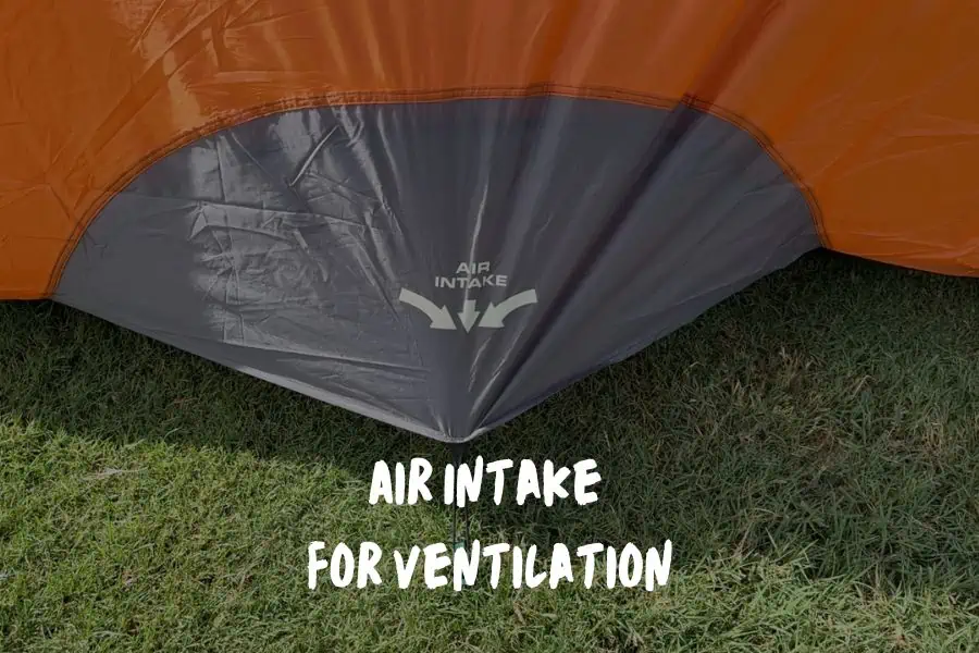 Air Intake for better ventilation on this CORE Tent