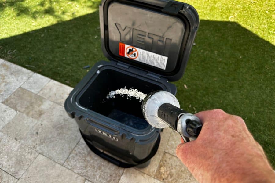 give your cooler an initial rinse