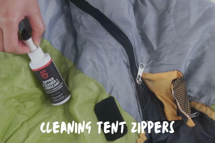 Step 5: Cleaning Tent Zippers 
