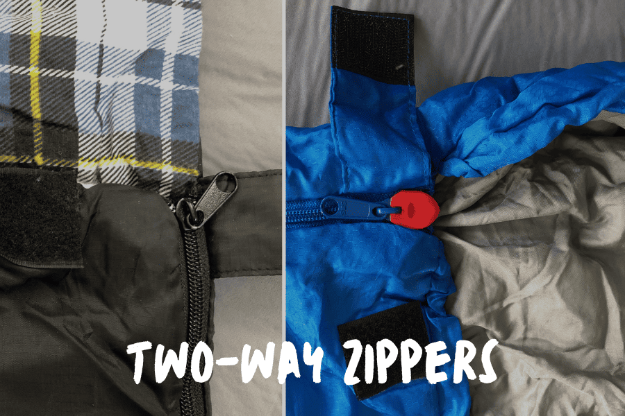 two-way zippers