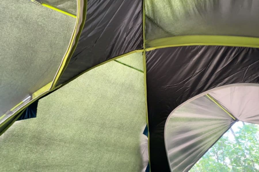 Coleman Dark Room fabric keeps the tent a bit cooler