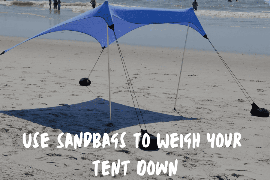 Use Sandbags To Weigh Your Tent Down