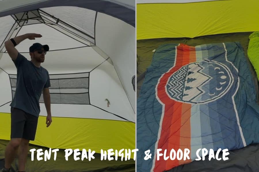 Tent Peak Height & Floor Space