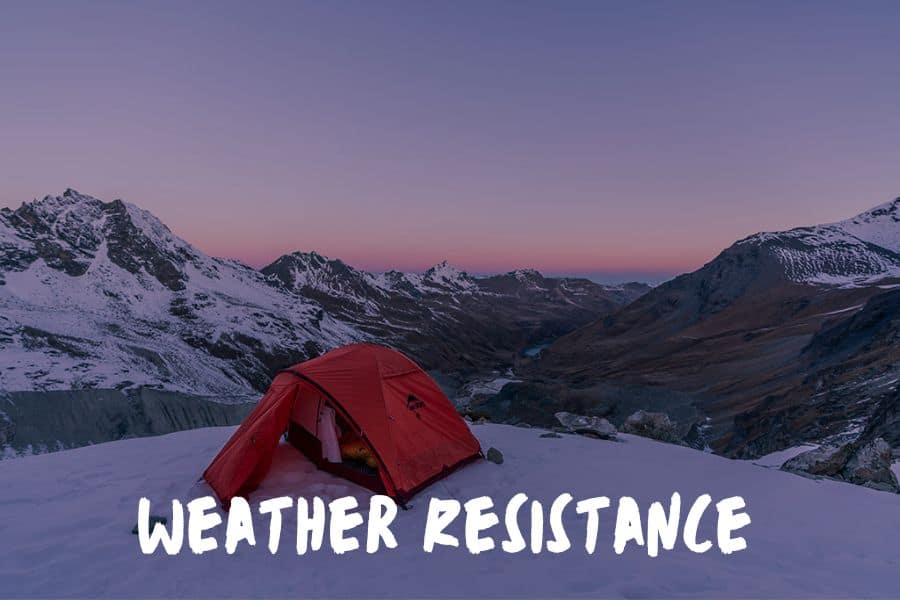 Weather Resistance - Best Tents With Vestibules