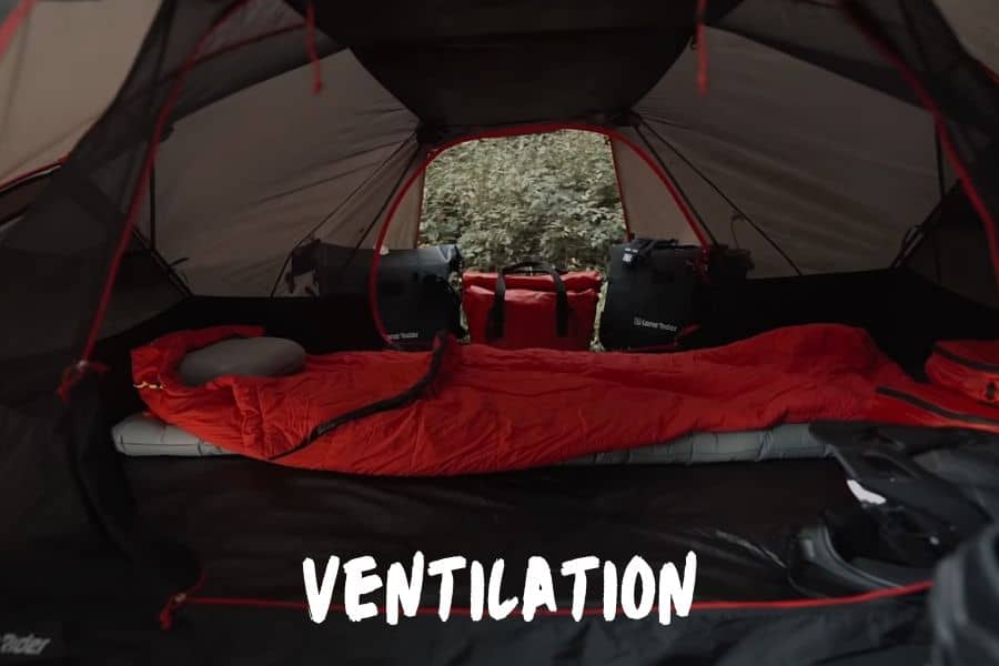 Best Tent For Motorcycle Camping: Ventilation
