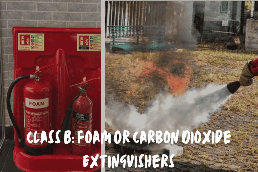Class B: Foam Or Carbon Dioxide Extinguishers