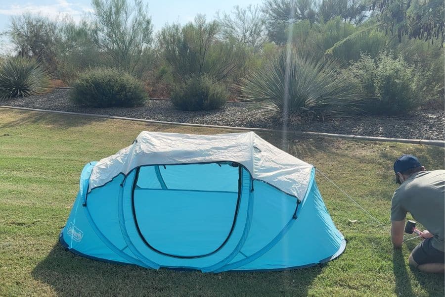 How is the weather resistance on the coleman 2 person pop up tent