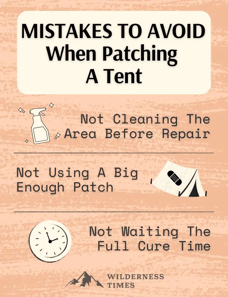 Mistakes To Avoid When Patching A Tent
