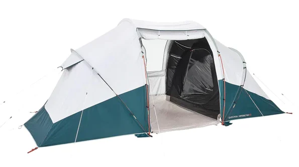 Decathlon Quechua Arpenaz Fresh & Black Waterproof Family Camping Tent 4 Person 2 Room