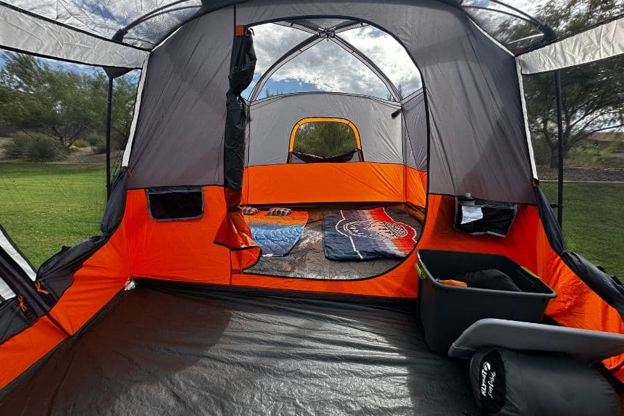 The CORE 11-Person Tent has 2 Rooms