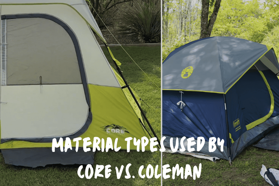 Material Types Used By CORE Vs. Coleman