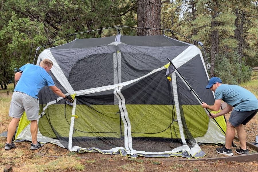 Setting Up A Tall Tent