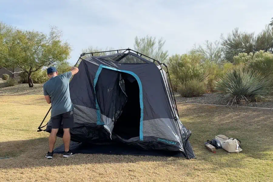 Setting up the Ozark Trail 6-Person Instant Tent took me 10 minutes