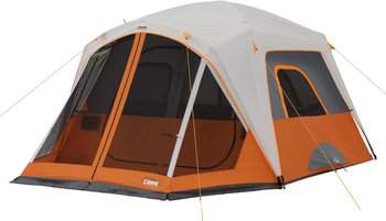 Core 6 Person Straight Wall Cabin Tent with Screen Room
