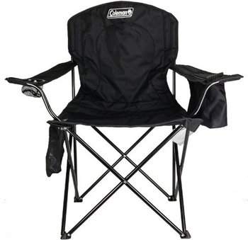 Coleman Portable Camping Quad Chair with 4-Can Cooler