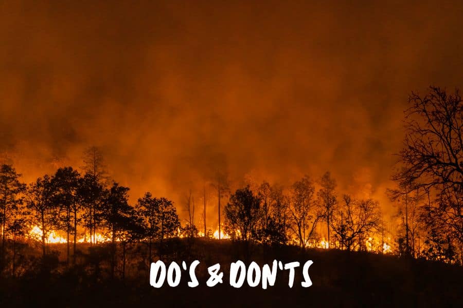 Wildfire Evacuation Do's & Don'ts