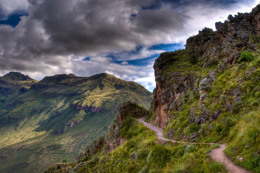 mountain path on the Inca Trail